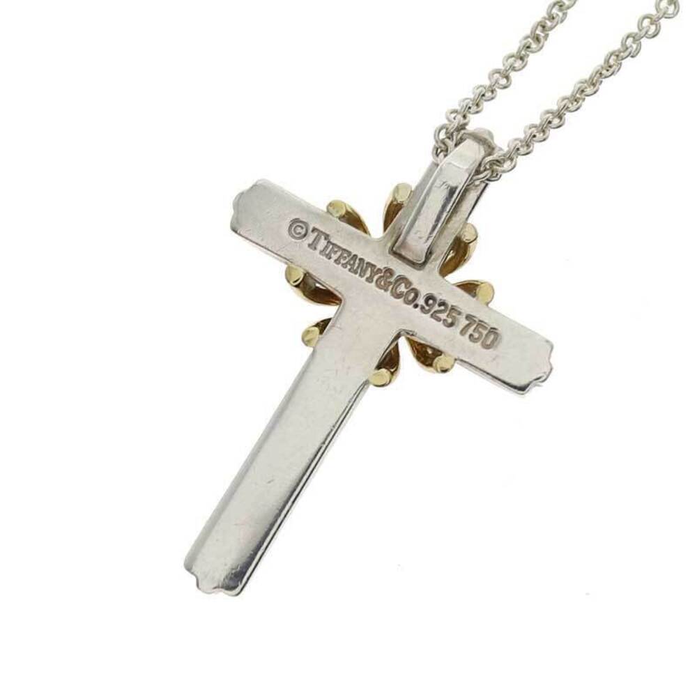 TIFFANY Co Signature Crossbody Necklace Sterling Silver Gold Kantei Kyo Komaki
